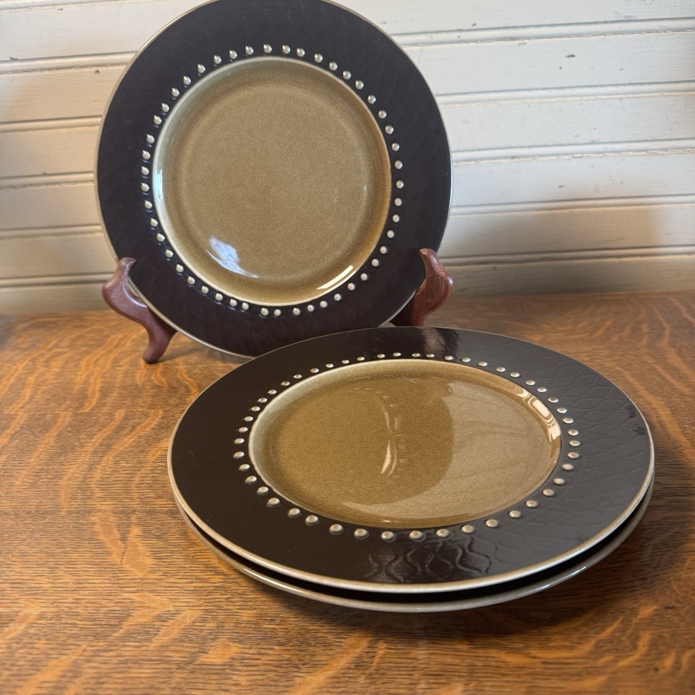 Franciscan Discovery TAHITI Salad Plates Set of 3 Vintage MCM 8.25"